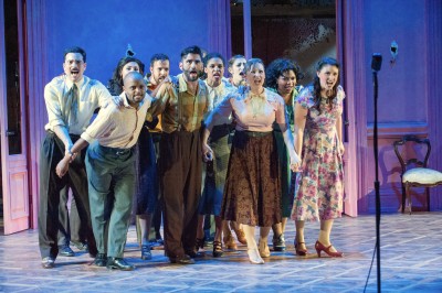 The ensemble of Olney’s production of “Evita.”