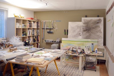 Chee-Keong Kung's studio, his artistic oasis.