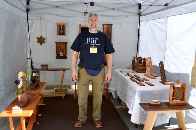 Gallery 10 - Woodworker Paul Hurwitz at a previous A-RTS at Rockville Town Square Fine Art Festival.