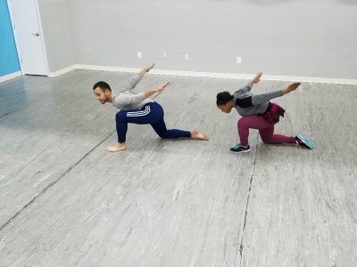 VF Dance Theater dancers, Cristian Lemus and Ashlee McKinnon, in rehearsal.