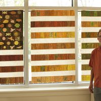 Gallery 4 - Marc Robarge created “This Land,” an American flag image made from rubbings of surfaces such as tree bark.