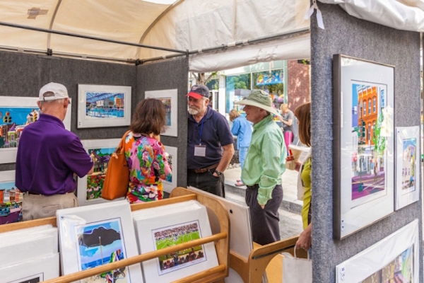 Gallery 8 - The view inside a booth from last year's A-RTS at Rockville Town Square Fine Art Festival.