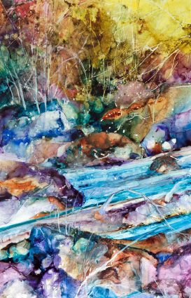 Gallery 4 - David R. Daniels, “Wide River,” watercolor, 40 by 26 inches