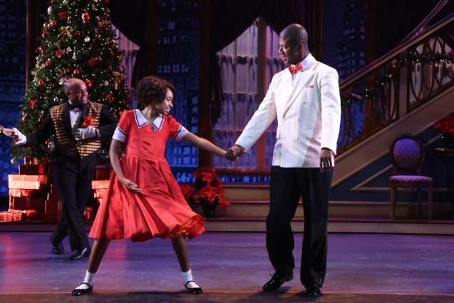 Gallery 1 - Holiday cheer: Kevin McAllister (Oliver Warbucks) and Noelle Robinson (Annie) in “Annie.”