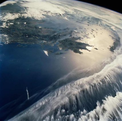 Gallery 5 - A partial view of Earth’s Mediterranean Sea, taken from space shuttle orbiter Atlantis during STS-84 mission, will be shown during the National Philharmonic’s performance of Claude Debussy’s “La Mer.”