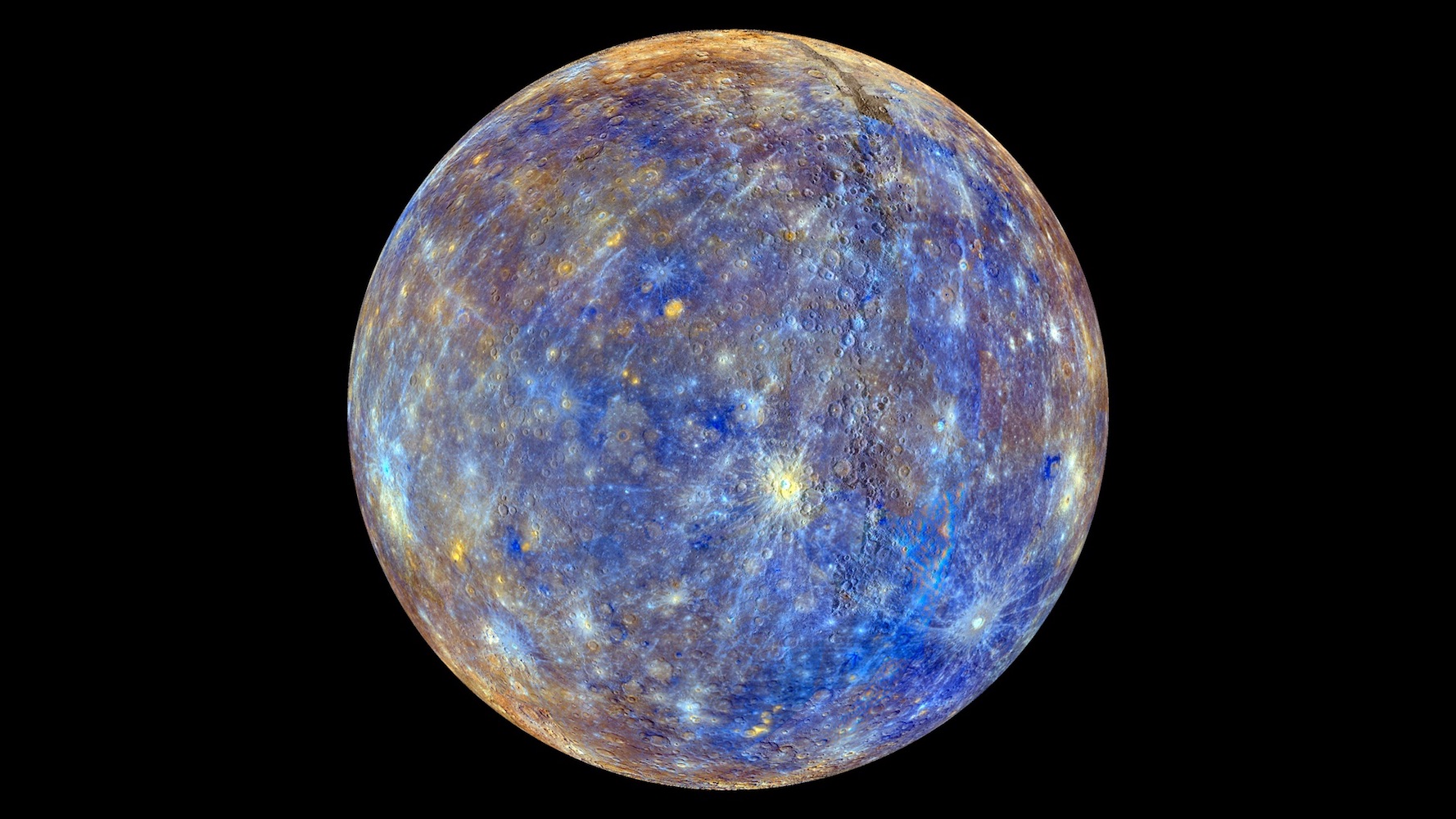 Gallery 3 - This rendering of Mercury, taken during MESSENGER’s primary mission, will be shown during the National Philharmonic’s performance of Gustav Holst’s “The Planets.”