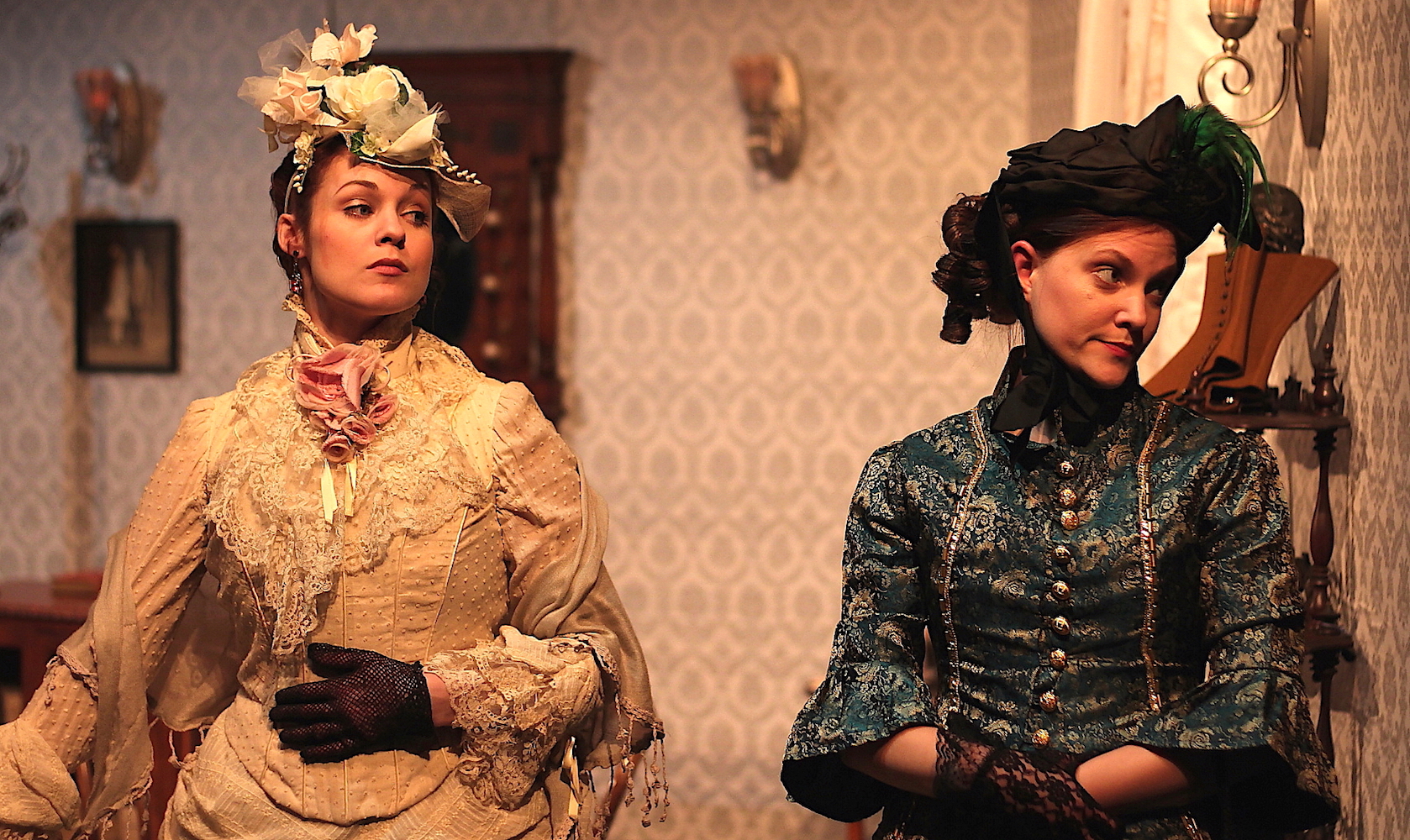 Gallery 9 - Carolyn Kashner (Alice Hobson) and Meredith Richard (Vickey Hobson) are two of the three shoemaker's daughters.