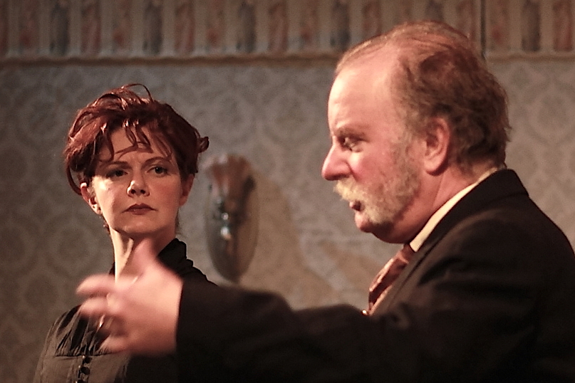 Gallery 6 - Rebecca Ellis (Maggie Hobson) and Andy White (Hobson, Maggie's father) in Quotidian Theatre Company's production of 