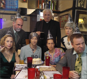 "Eat, Drink and Be Murdered" brings the feuding sides of a family together to celebrate Grandma Rose's 80th birthday. Who among the cast of McFaddens and the O'Rileys would kill to get the secret ingredient to Wild Irish Rose Whiskey? 