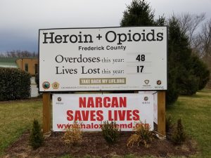An example of Maryland Heroin Awareness Advocates’ billboard project.