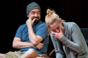 “Small Mouth Sounds” requires its ensemble cast — including Michael Glenn and Katie deBuys — to express themselves in very few words.