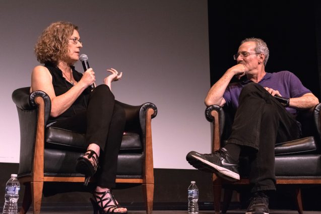 Bonnie Rich discussed her documentary “Life Is Rich” at a 2017 Docs In Progress work-in-progress screening. She is seated with Doug Block, an award-winning documentary filmmaker who helped provide feedback on her film, which has since been completed.