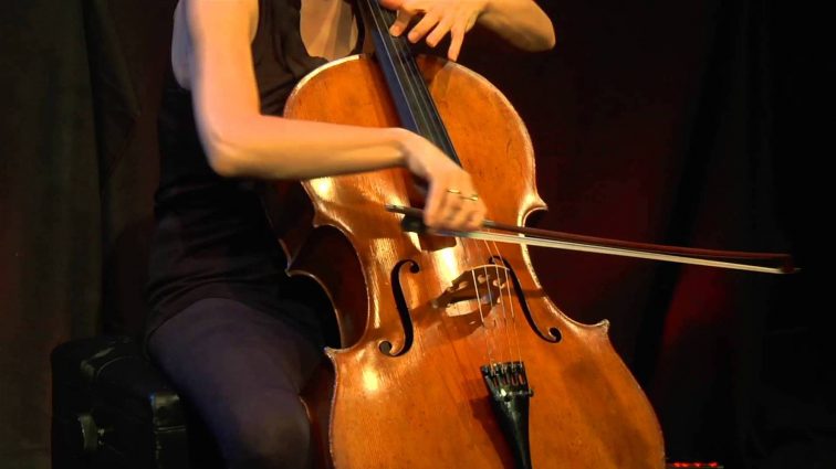 Cherished cello: Tanya Anisimova plays an almost 200-year-old cello, a gift from a sponsor in 1994.