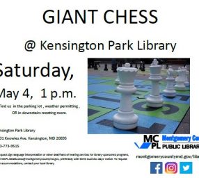 Outdoor Giant Chess Game @ Kensington Park Library