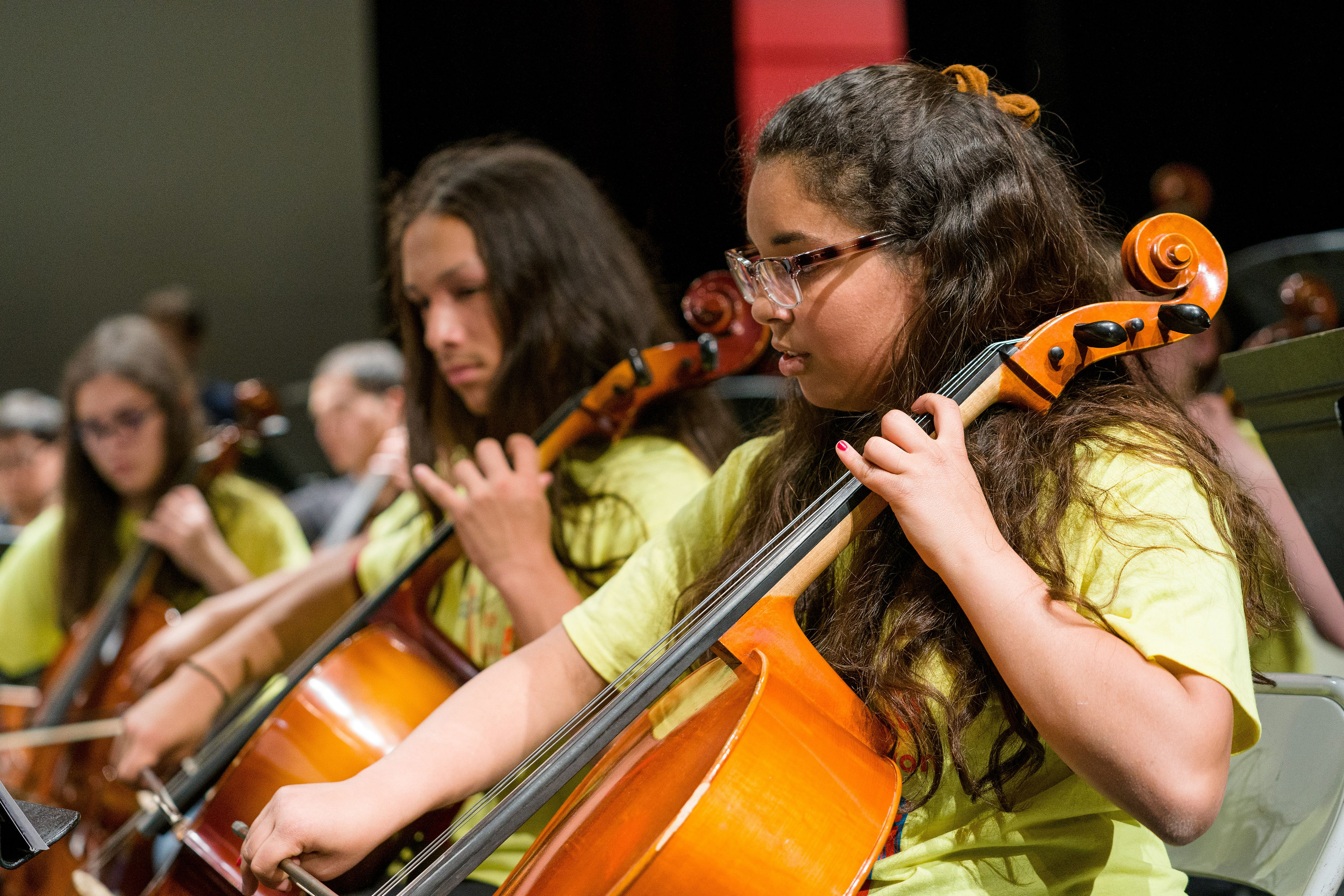 In one of the newest Bloom partnership programs with MCPS, more than 90 students from two middle schools and one high school get after-school instruction in Latin-American music for strings and orchestra. 