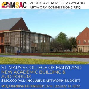 Call for Public Artists: St. Mary's College of Maryland New Academic Building & Auditorium