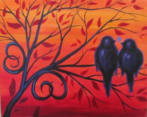 VisArts Class: Canvas Painting Workshop – Love Birds