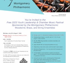 Montgomery Philharmonic 2023 Youth Leadership & Chamber Music Festival