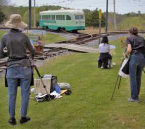 Day of Drawing and Painting at the National Capital Trolley Museum