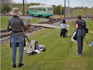 Day of Drawing and Painting at the National Capital Trolley Museum